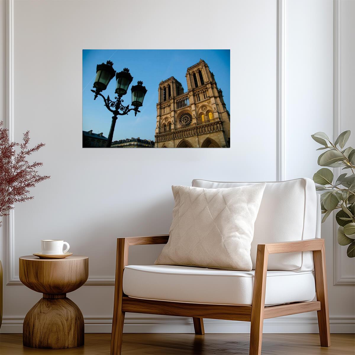 Notre Dame Cathedral in Paris France | Gothic Architecture Photography | Landmark Poster - Photography Poster