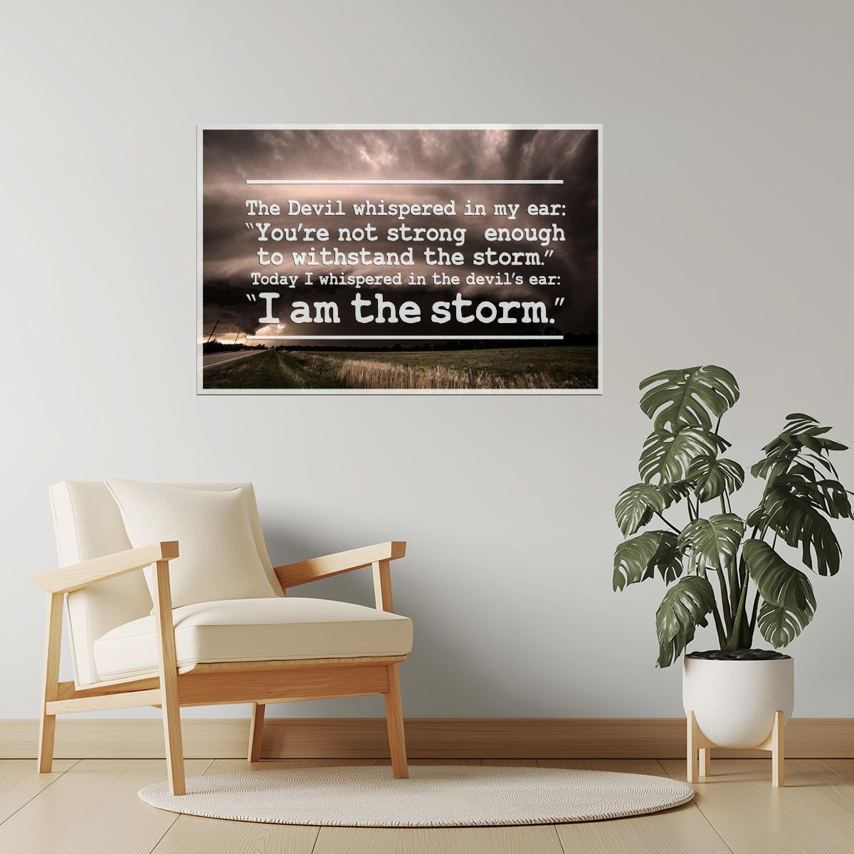 I Am the Storm | Motivational Quote Gym Poster