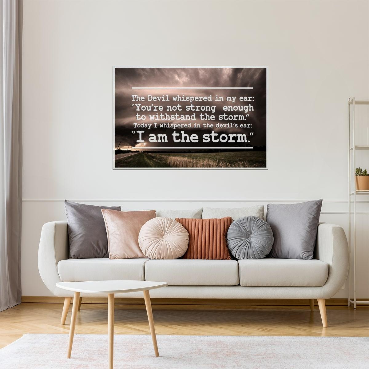 I Am the Storm | Motivational Quote Gym Poster