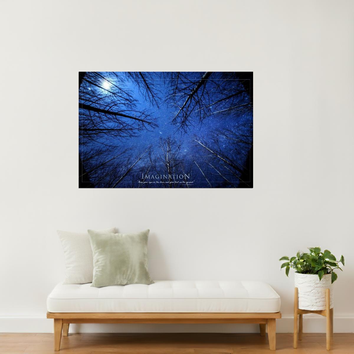 Imagination Under the Stars | Inspirational Motivational Poster