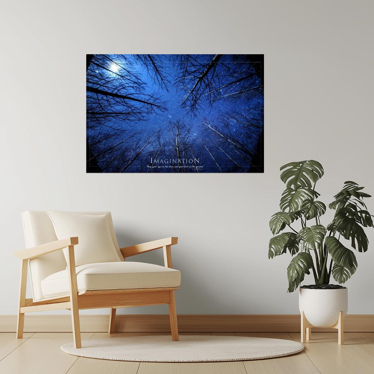 Imagination Under the Stars | Inspirational Motivational Poster