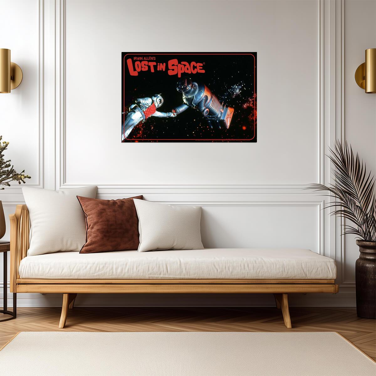 Lost in Space | The Robot B-9 and John Robinson | Classic Sci-Fi TV Show Poster - Movies & TV Poster