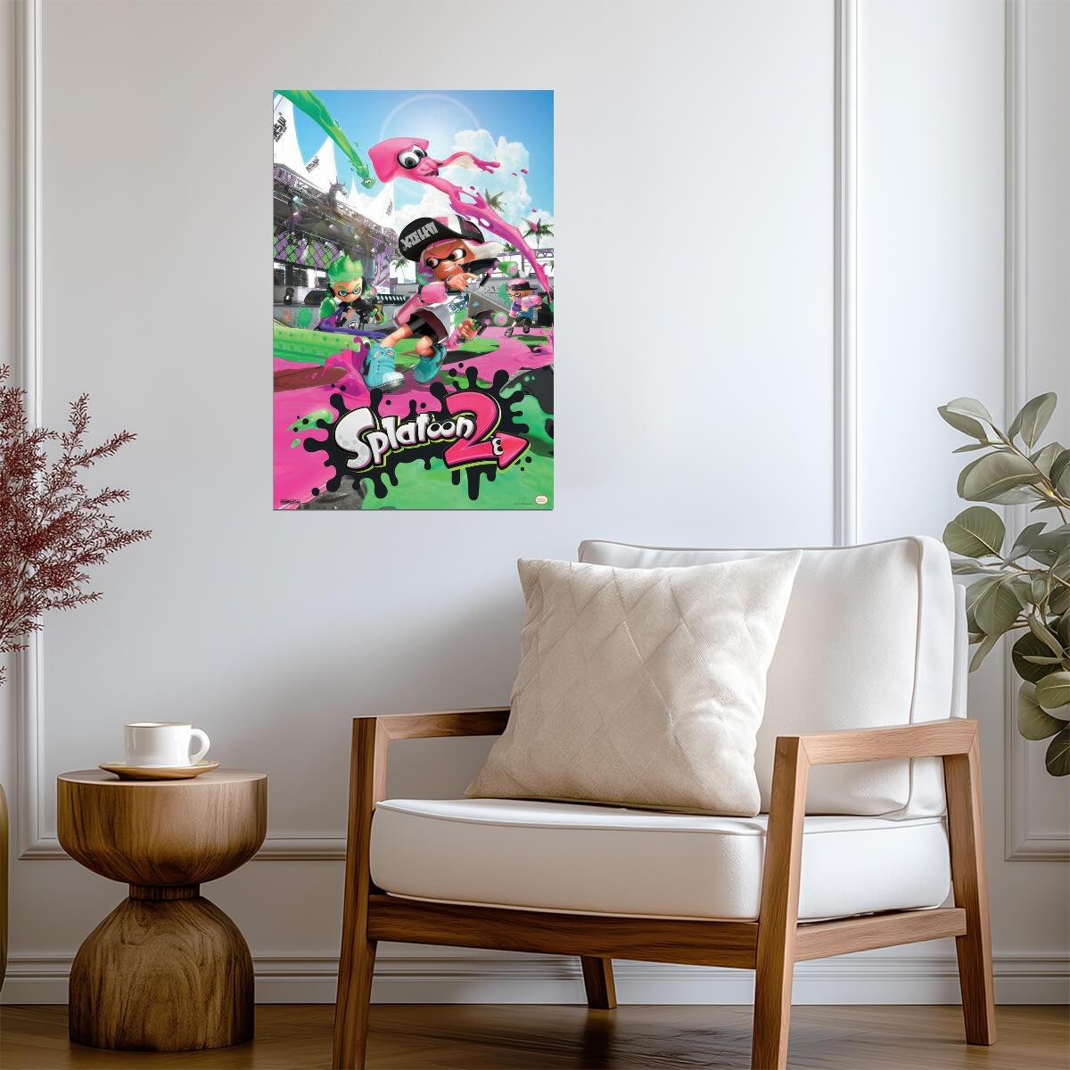 Splatoon 2 | Nintendo Game Poster | Colorful Inkling Wall Art