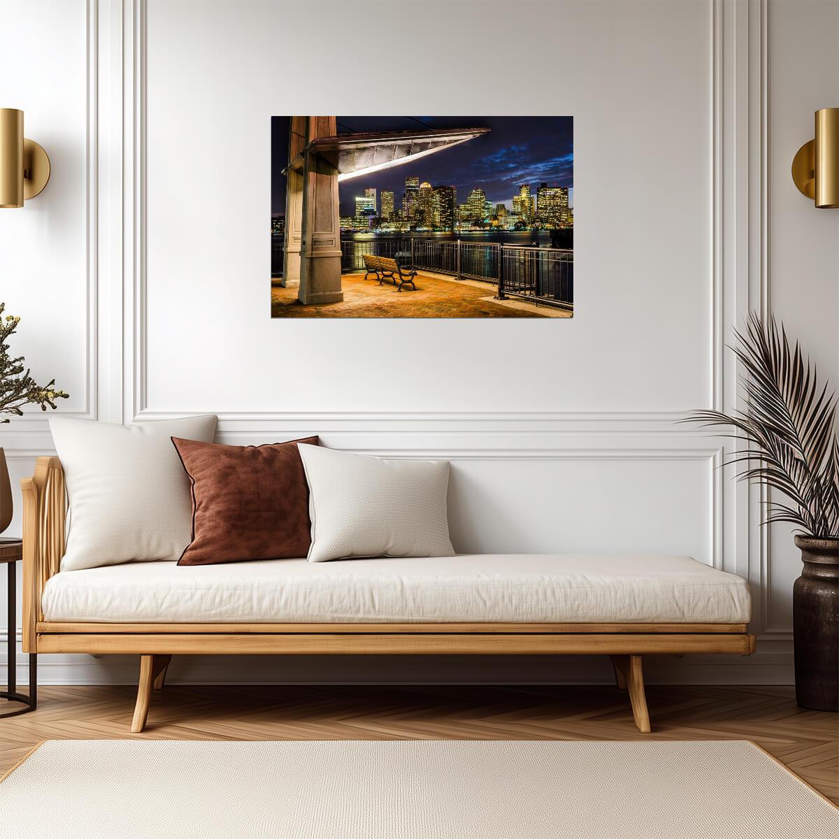Boston Skyline from Charlestown Navy Yard | Massachusetts Photography | Cityscape Poster - Photography Poster