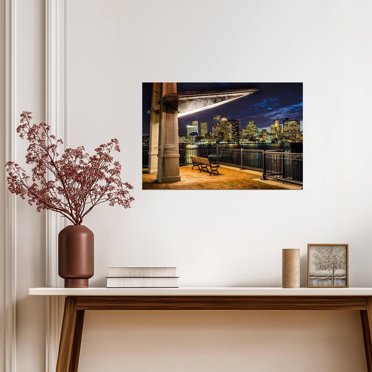 Boston Skyline from Charlestown Navy Yard | Massachusetts Photography | Cityscape Poster - Photography Poster