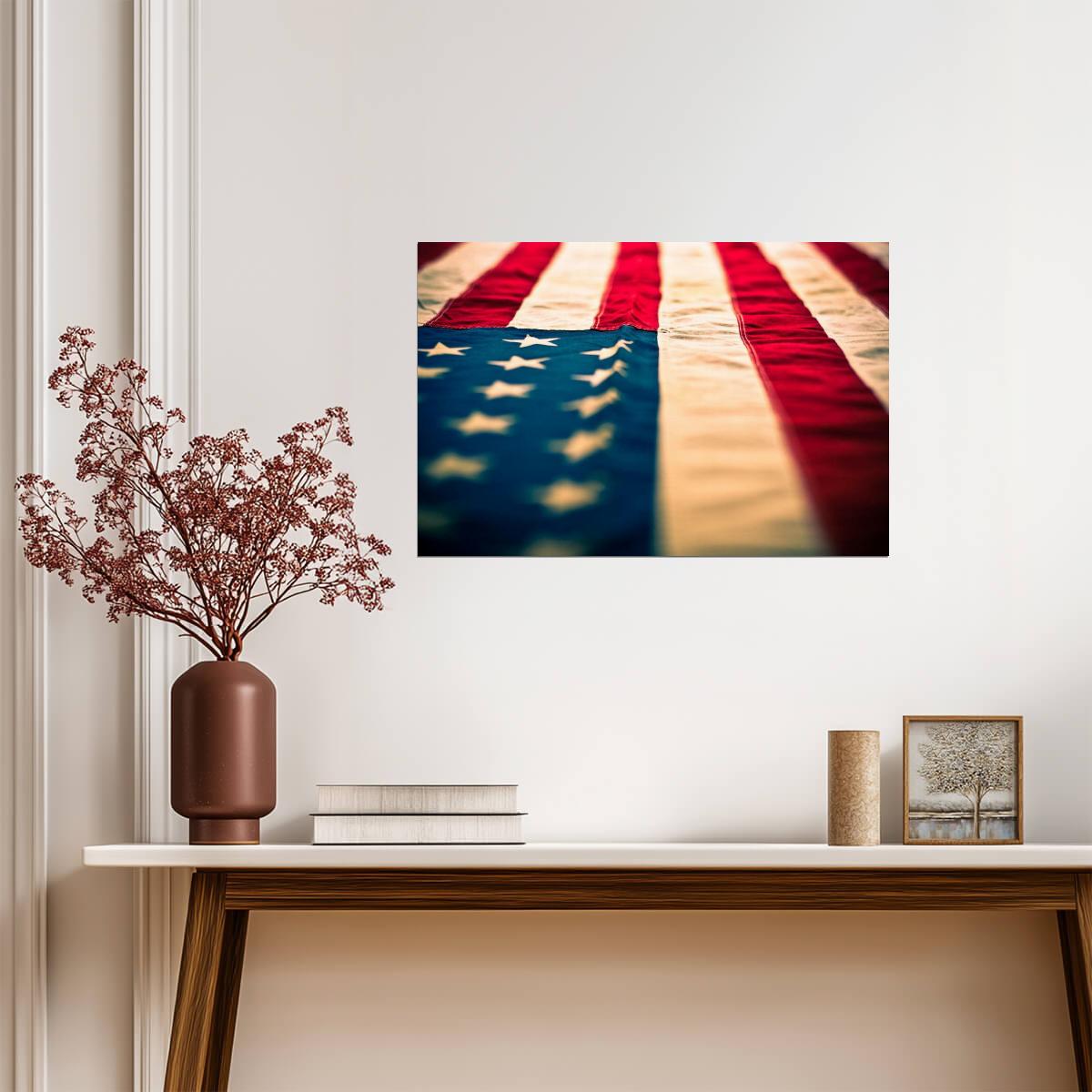 United States American Flag Close Up | "Old Glory" Photography | Patriotic Poster - Photography Poster