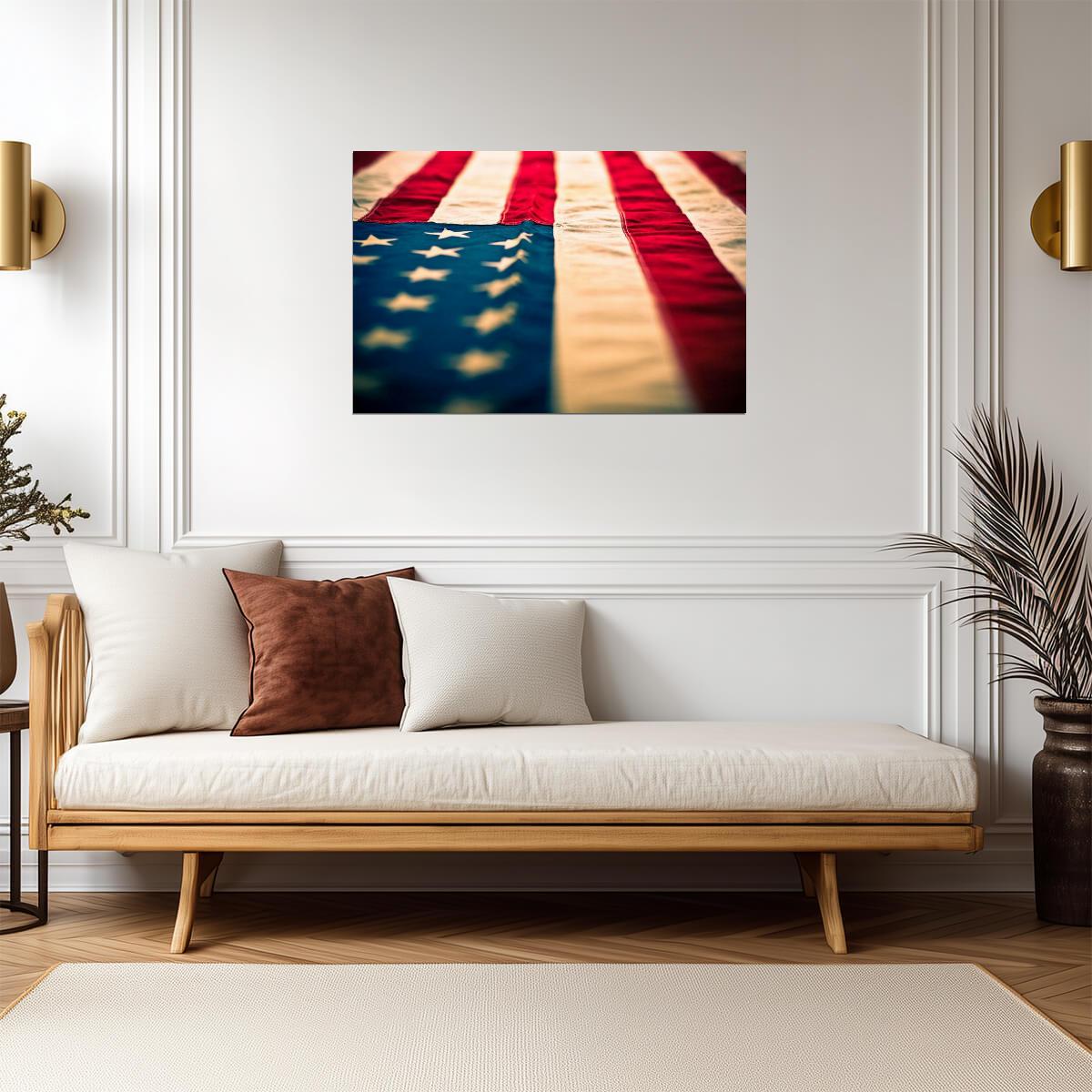 United States American Flag Close Up | "Old Glory" Photography | Patriotic Poster - Photography Poster