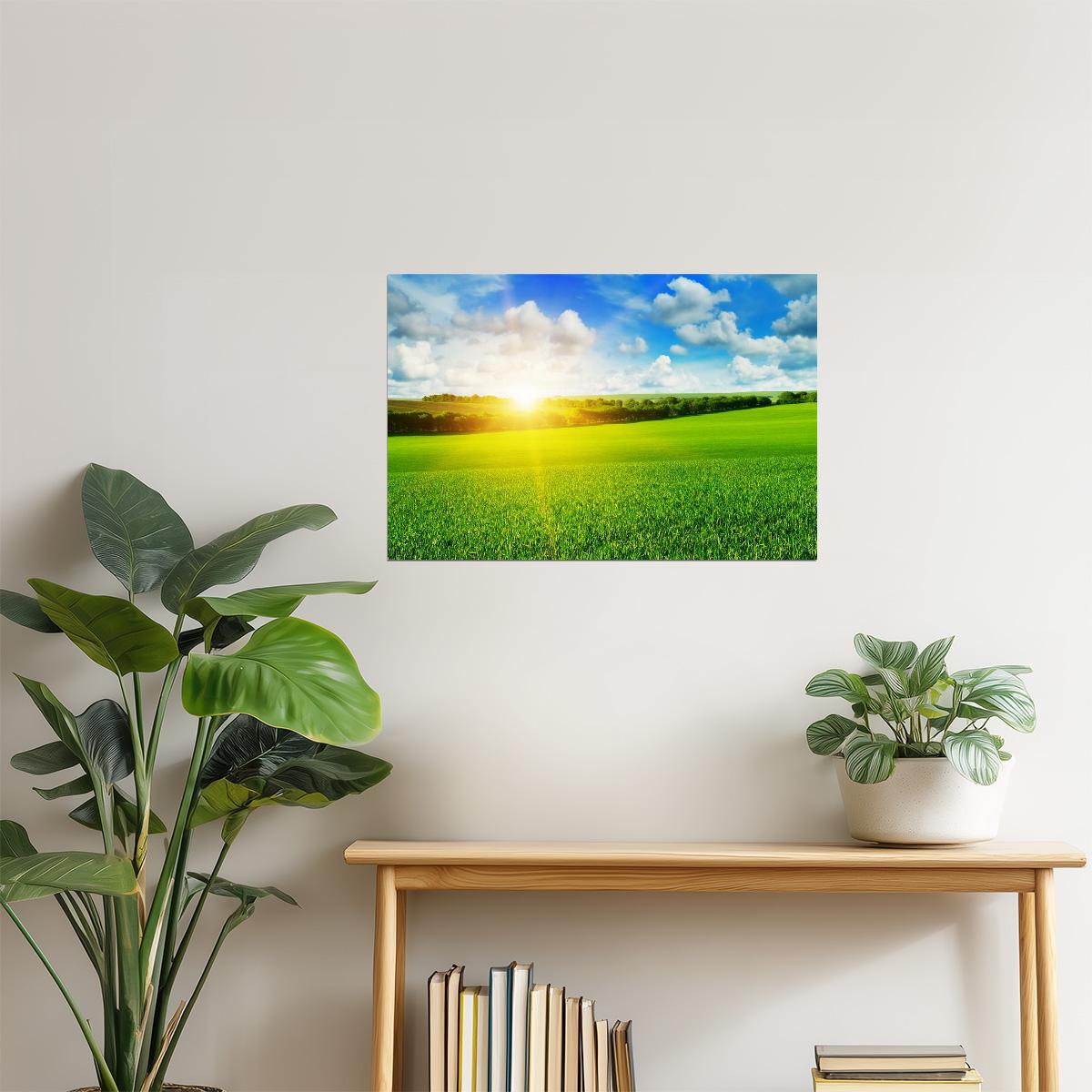 Sunrise Wheat Field Poster | Farm Photography | Rural Landscape Wall Art
