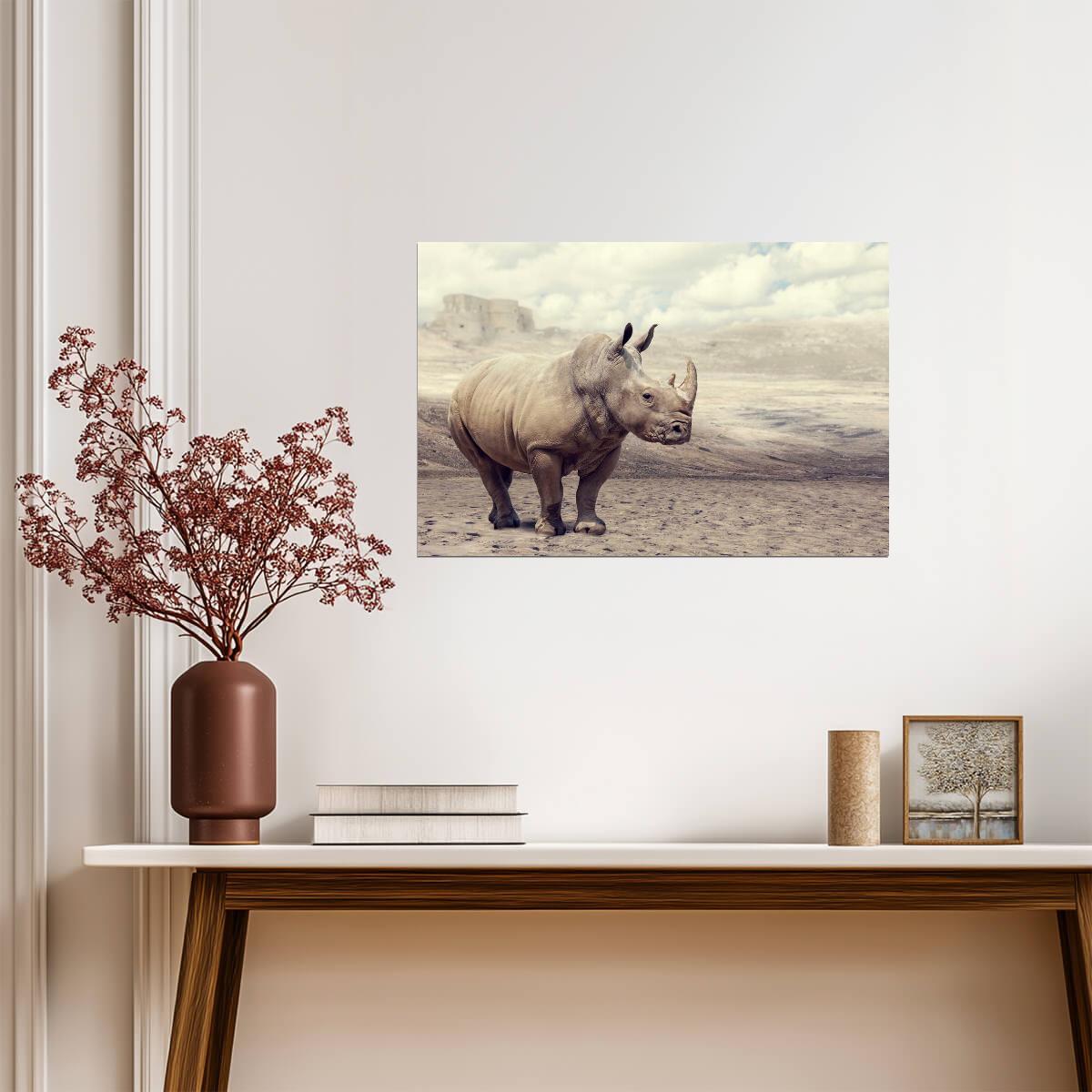 Rhinoceros in the Wild | African Safari Photography | Wildlife Poster - Photography Poster