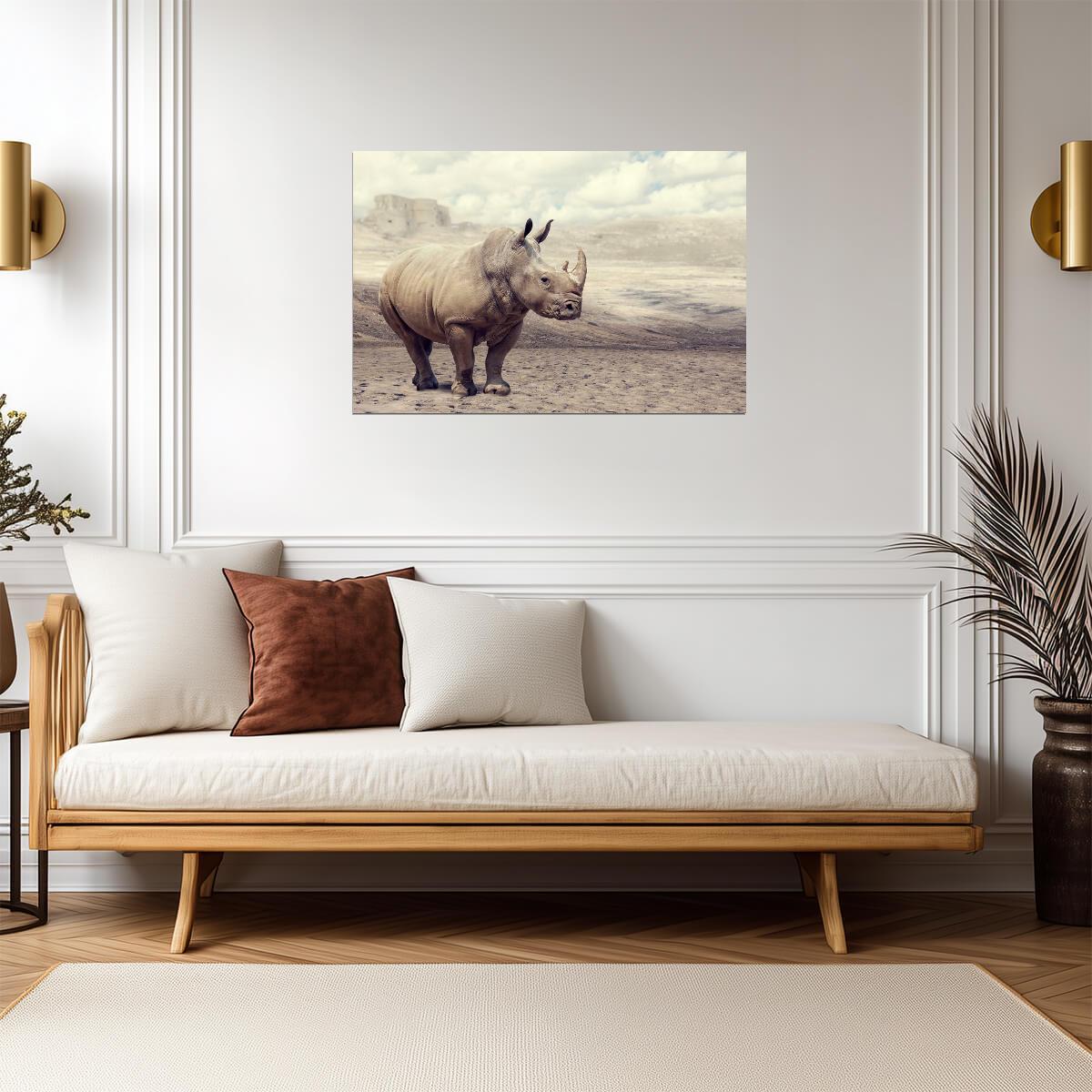 Rhinoceros in the Wild | African Safari Photography | Wildlife Poster - Photography Poster