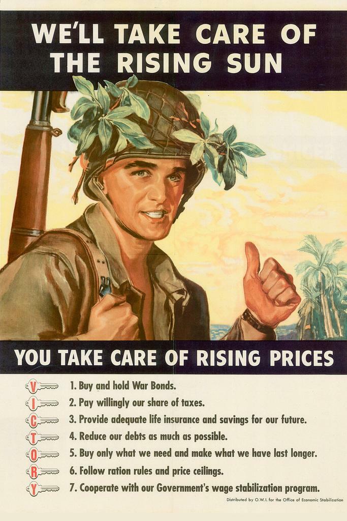 "We'll Take Care of the Rising Sun" | WWII Anti-Japan Poster | Vintage Propaganda Art - Vintage & Retro Poster