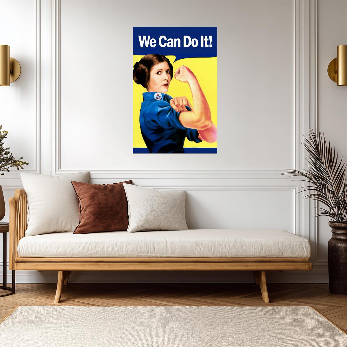 Princess Leia "We Can Do It!" Parody | Star Wars Rosie the Riveter | Feminist Sci-Fi Poster - Movies & TV Poster