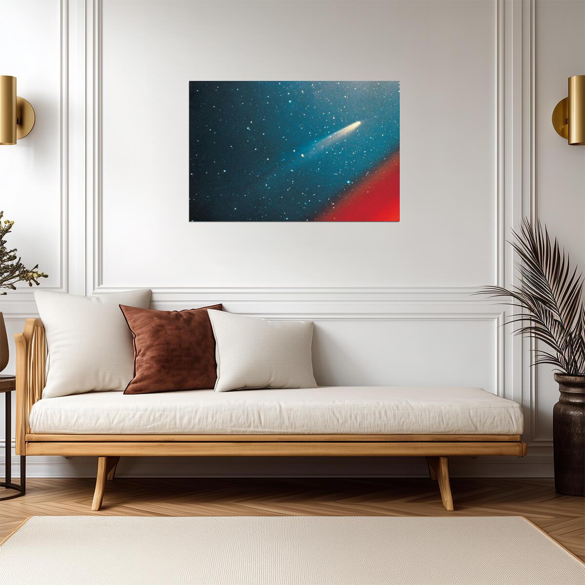 Colorful Photo of Comet Kohoutek | Astrophotography Print | Space Poster - Photography Poster