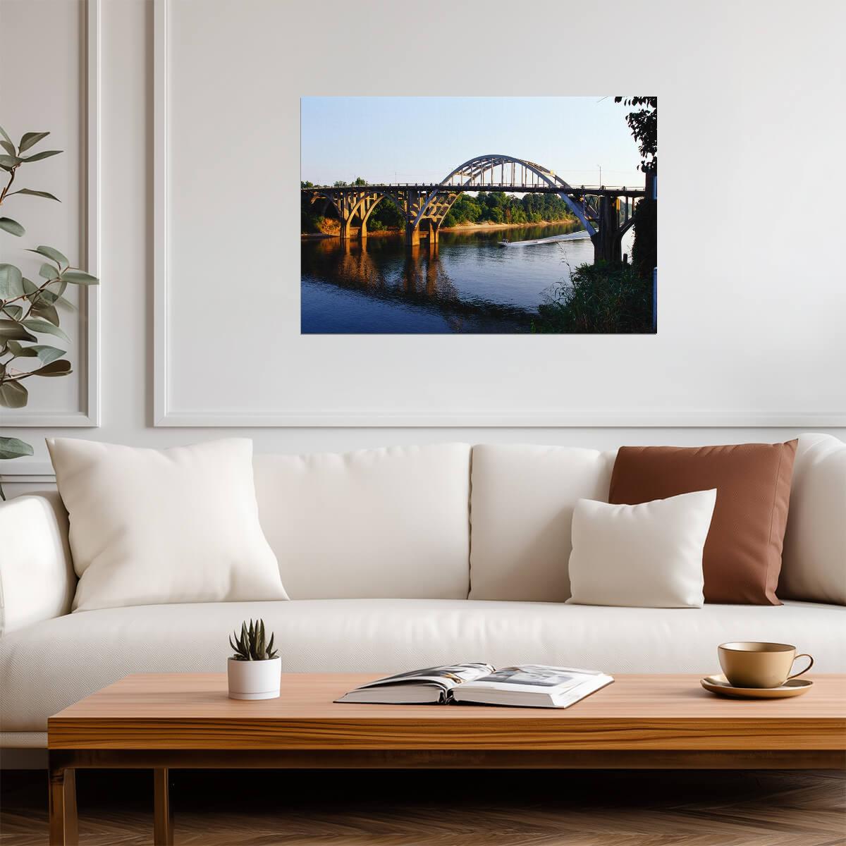 Edmund Pettus Bridge in Selma Alabama | Civil Rights Landmark Photography | Historical Poster - Photography Poster