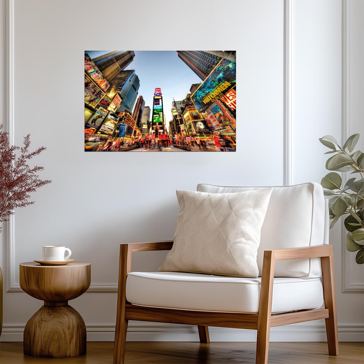 Illuminated Times Square at Night | New York City Photography | Urban Poster - Photography Poster