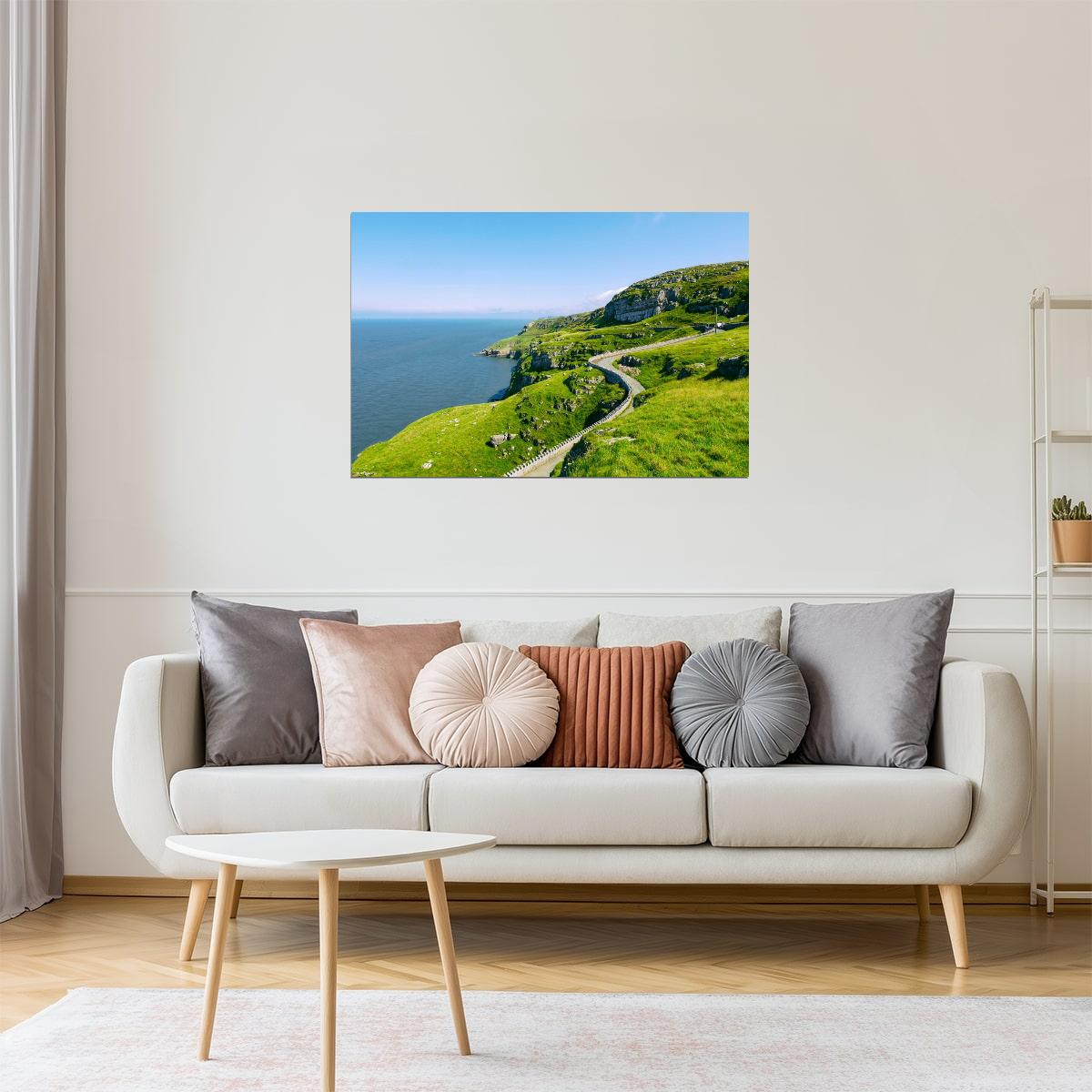 Great Orme Winding Road Poster | Wales Coastal Drive Photography | UK Landscape Wall Art