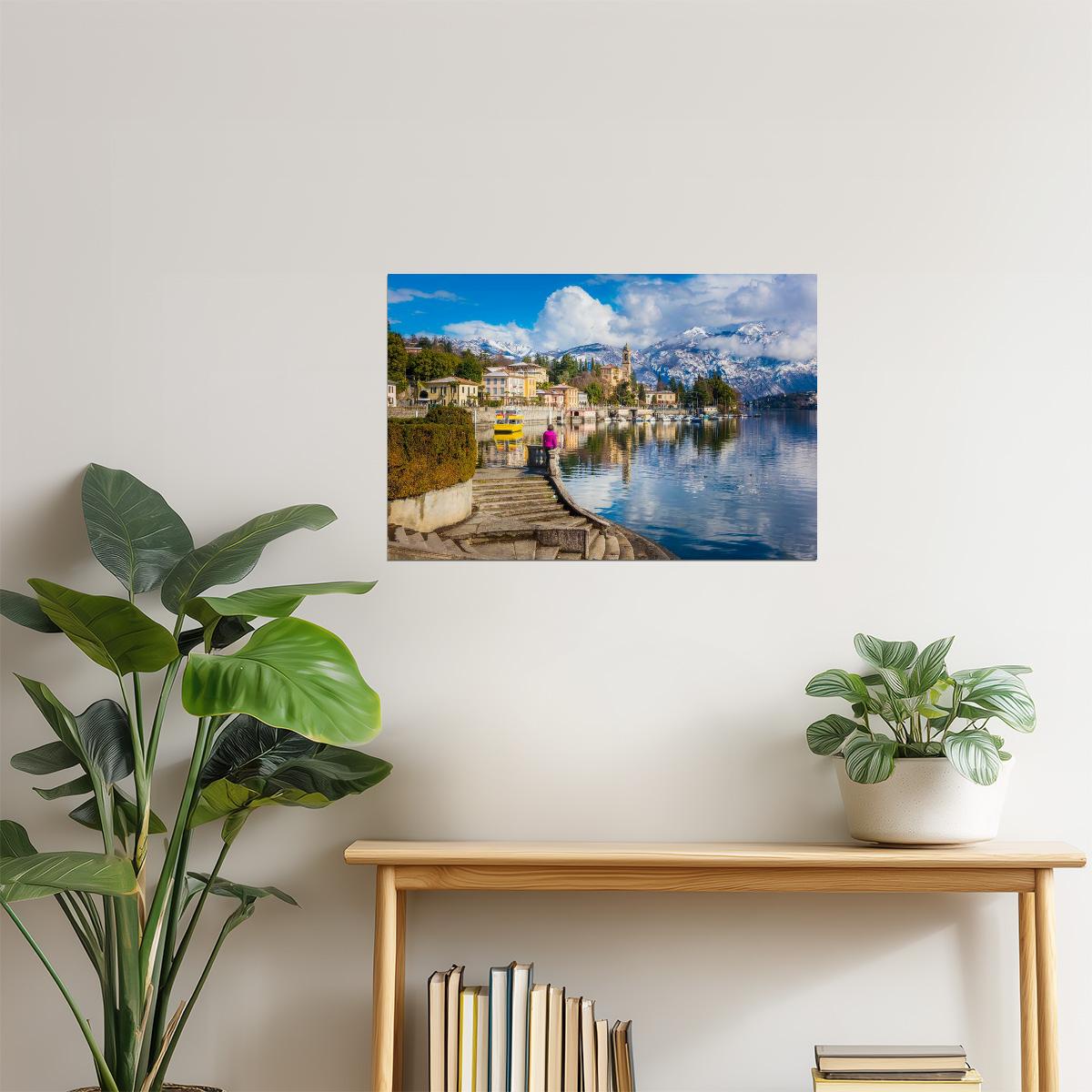 Lake Como Poster | Italy Lombardy Landscape Photography | Italian Alps Wall Art