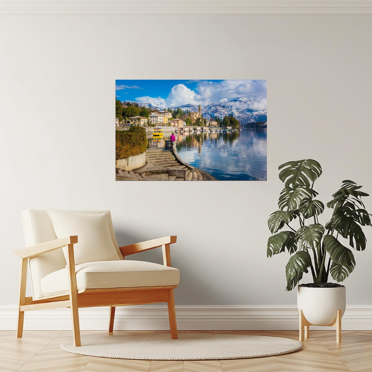 Lake Como Poster | Italy Lombardy Landscape Photography | Italian Alps Wall Art