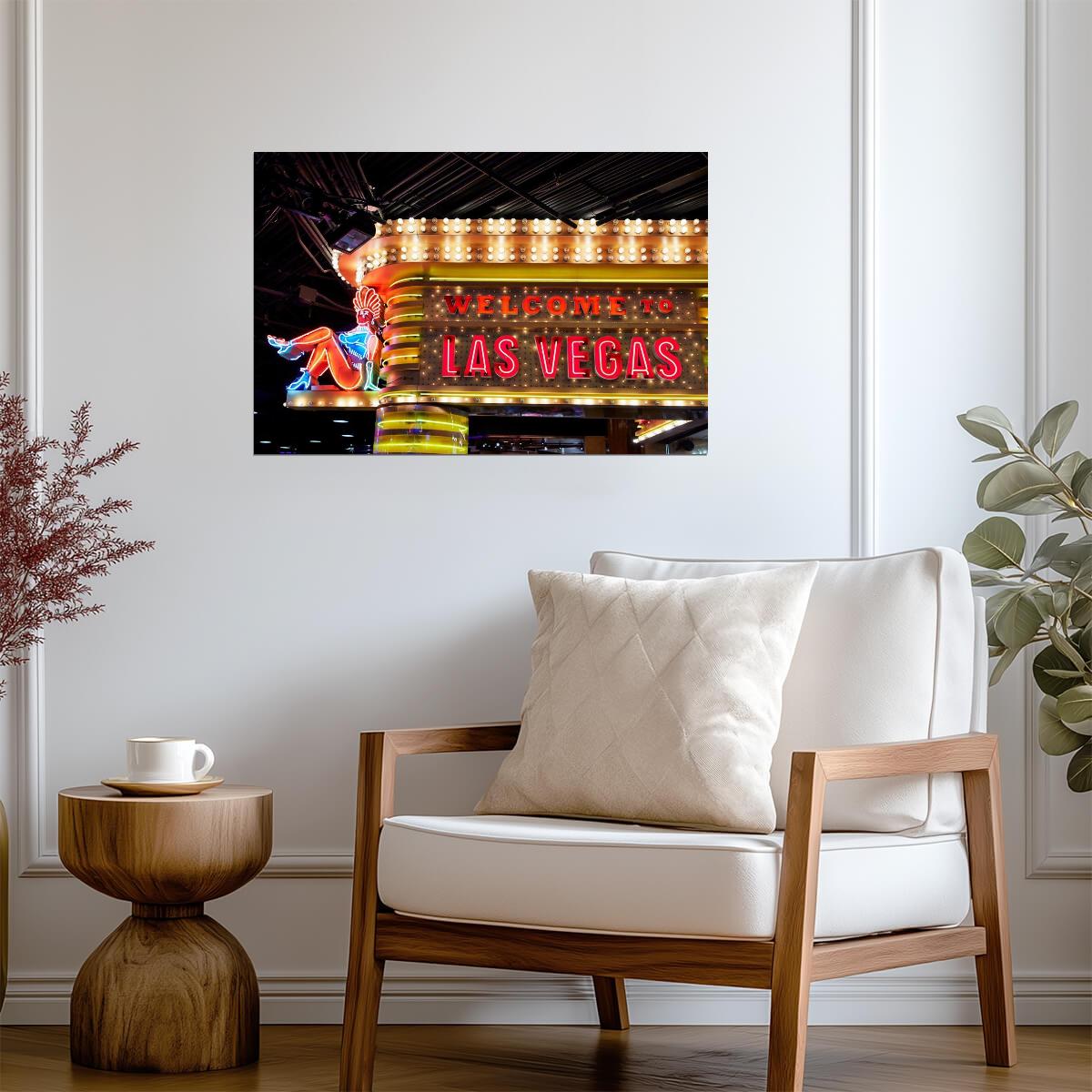 "Welcome to Fabulous Las Vegas" Neon Sign | Nevada Photography | City Landmark Poster - Photography Poster