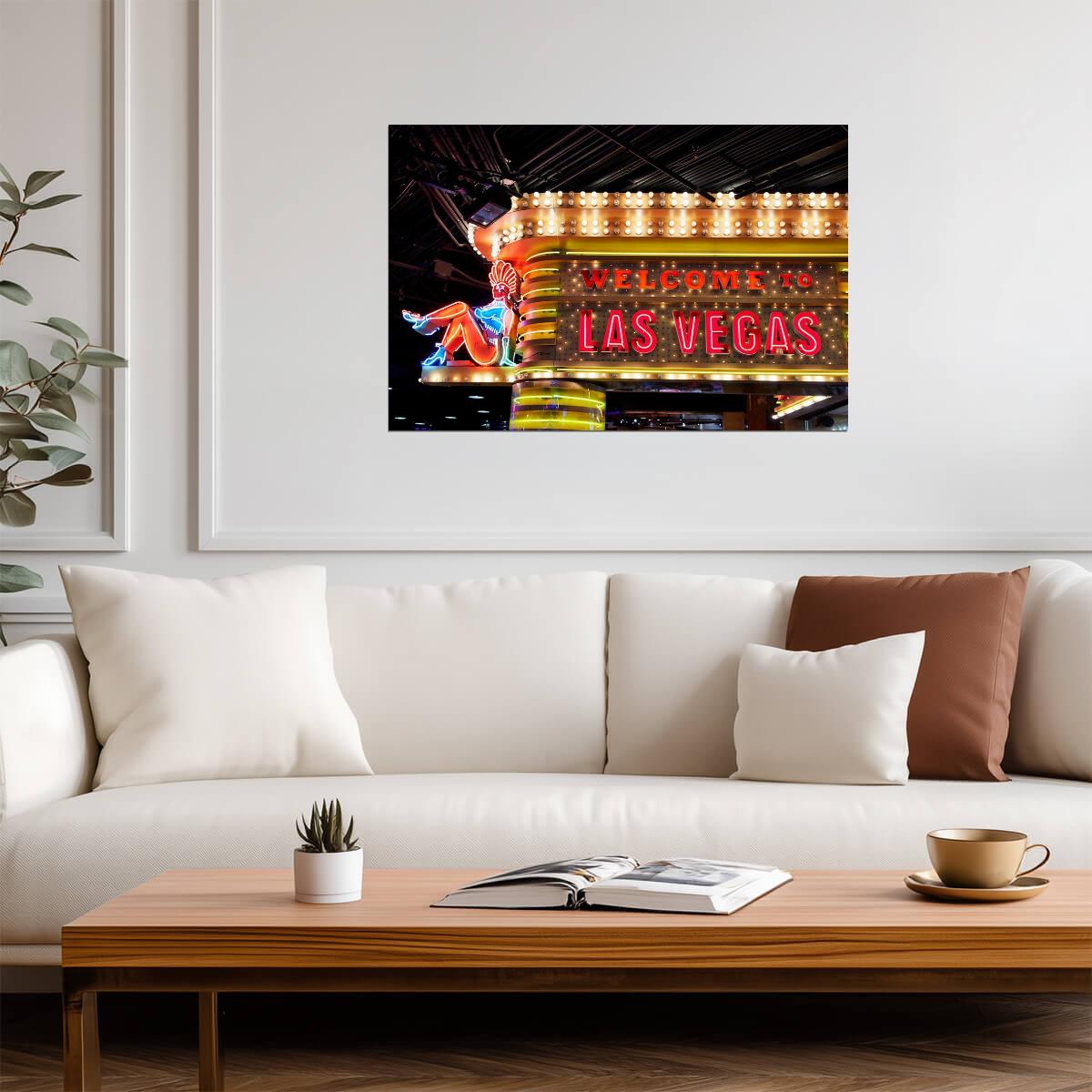 "Welcome to Fabulous Las Vegas" Neon Sign | Nevada Photography | City Landmark Poster - Photography Poster