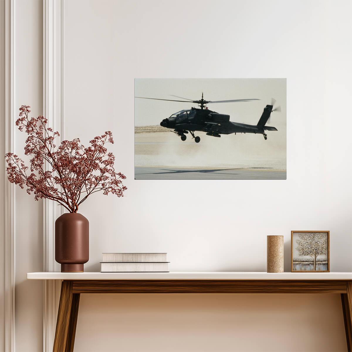 Boeing AH-64 Apache Attack Helicopter | Military Aviation Photography | Aircraft Poster - Photography Poster