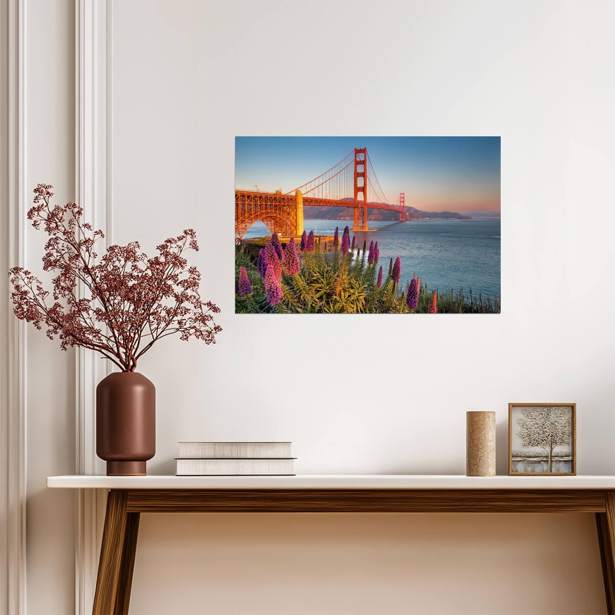 "A New Day Begins" over the Golden Gate Bridge | San Francisco Photography | Sunrise Poster - Photography Poster