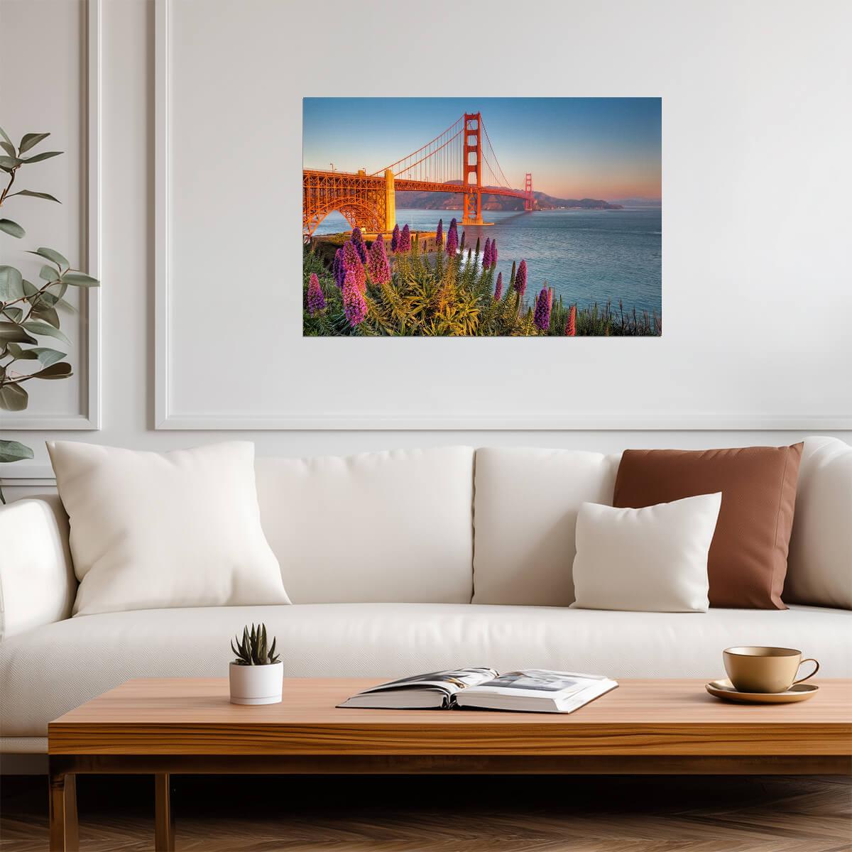 "A New Day Begins" over the Golden Gate Bridge | San Francisco Photography | Sunrise Poster - Photography Poster