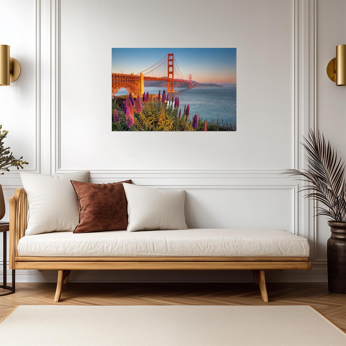 "A New Day Begins" over the Golden Gate Bridge | San Francisco Photography | Sunrise Poster - Photography Poster