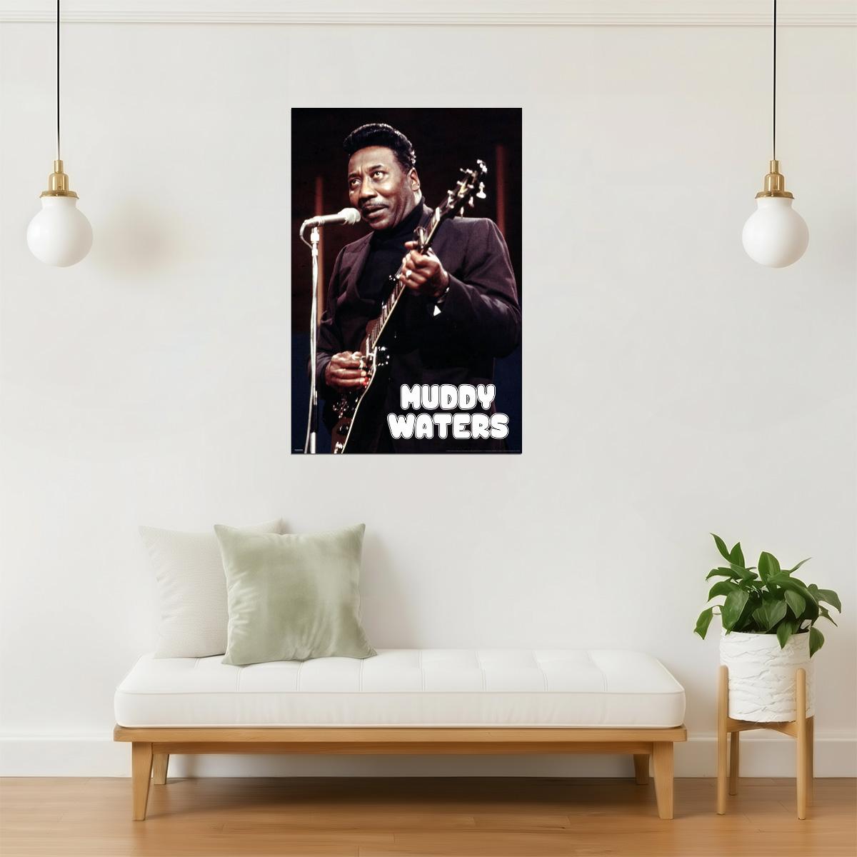 Muddy Waters Concert Poster | Vintage Blues Wall Art | Live Music Photography