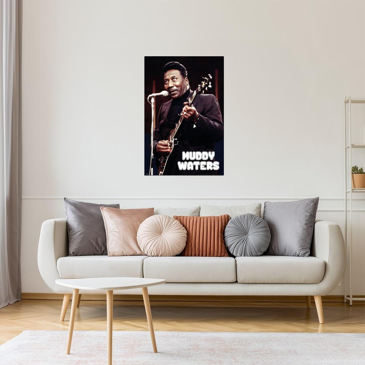Muddy Waters Concert Poster | Vintage Blues Wall Art | Live Music Photography