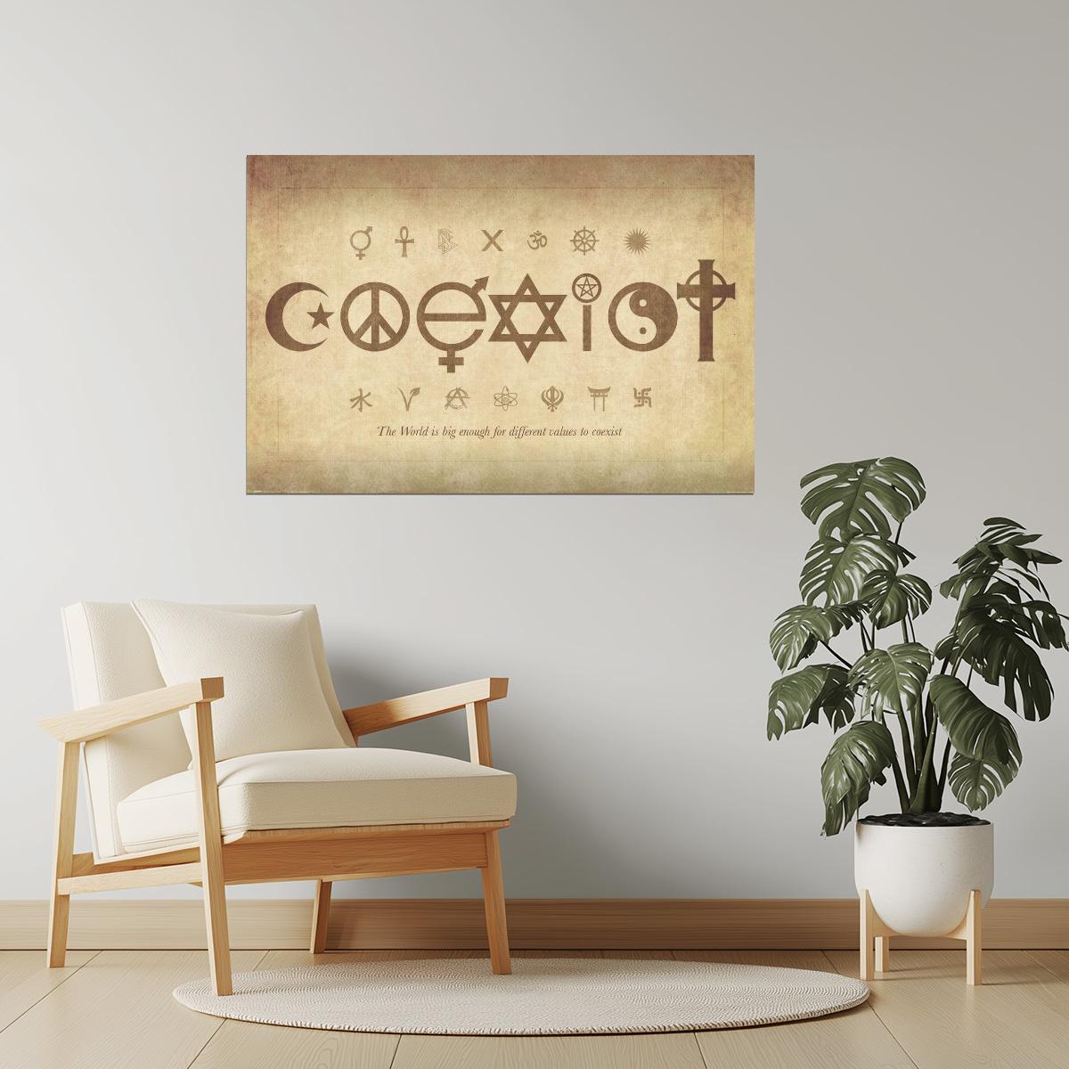 Coexist | The World Is Big Enough Motivational Poster
