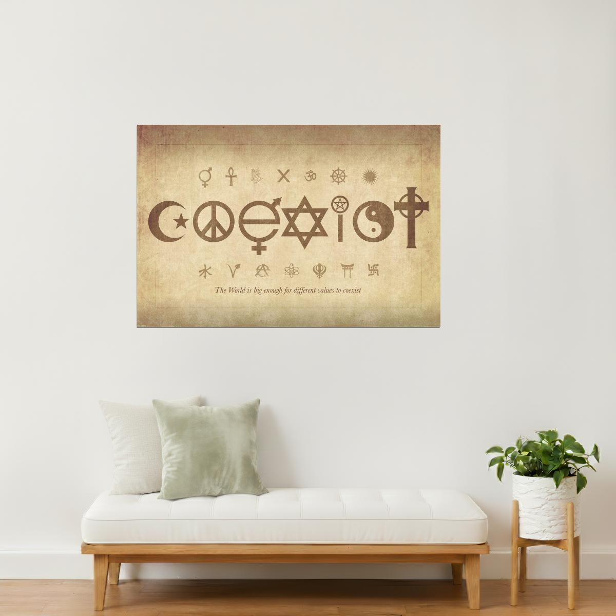 Coexist | The World Is Big Enough Motivational Poster