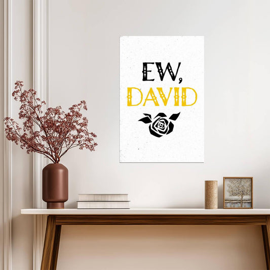 Ew David Alexis Quote | TV Show Poster | Funny Minimalist Wall Art - Type & Quotes Poster