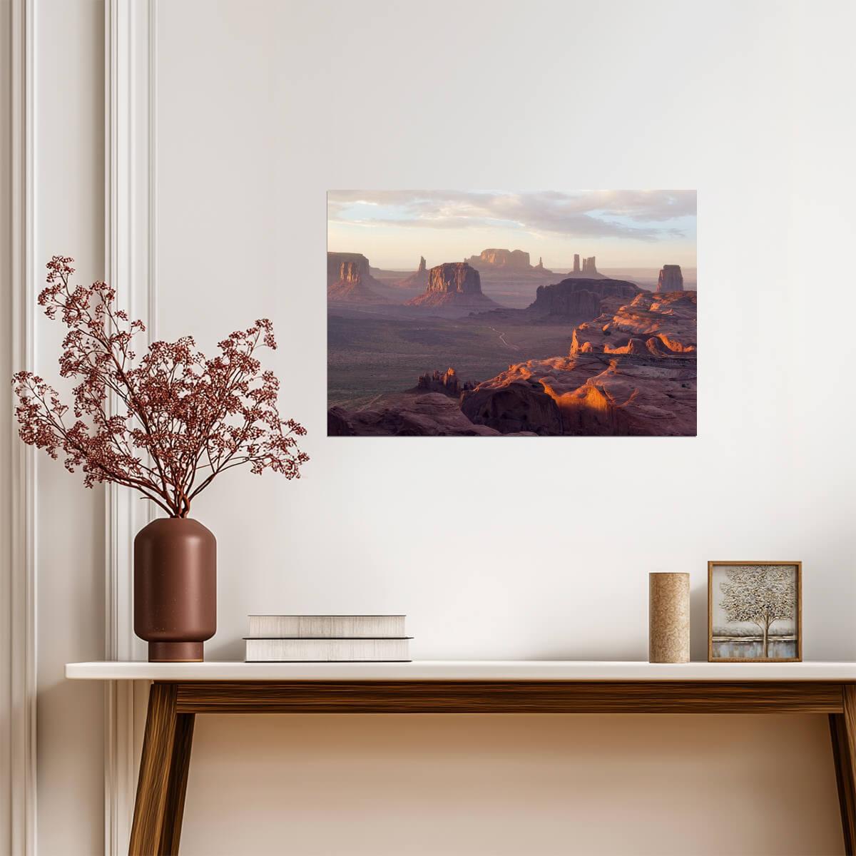 The Hunts Mesa Rock Formation | Monument Valley Photography | Western Landscape Poster - Photography Poster