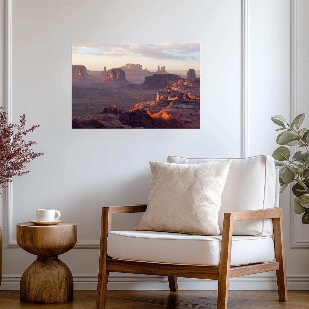 The Hunts Mesa Rock Formation | Monument Valley Photography | Western Landscape Poster - Photography Poster