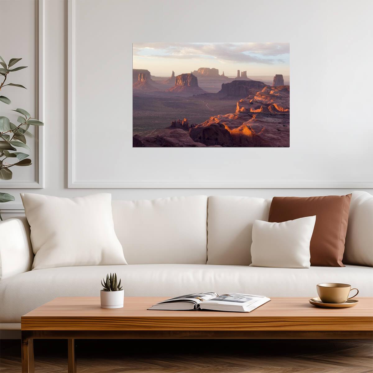 The Hunts Mesa Rock Formation | Monument Valley Photography | Western Landscape Poster - Photography Poster
