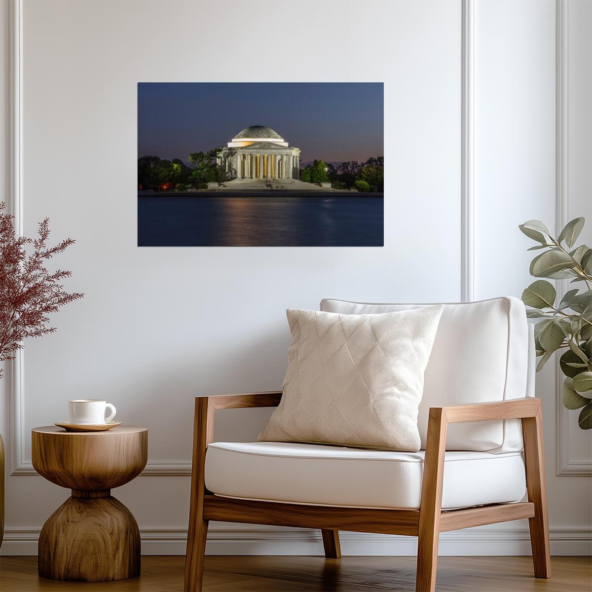 Thomas Jefferson Memorial at Night | Washington D.C. Landmark Photography | Historical Poster - Photography Poster
