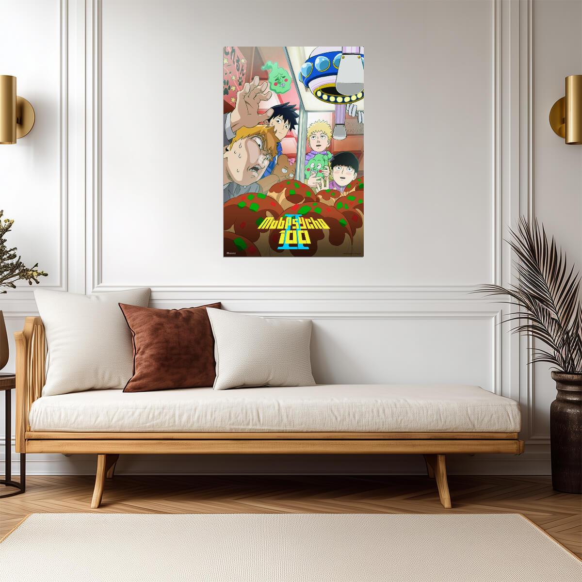 Mob Psycho 100 Claw Machine Art | Anime Poster | Shonen Manga Decor