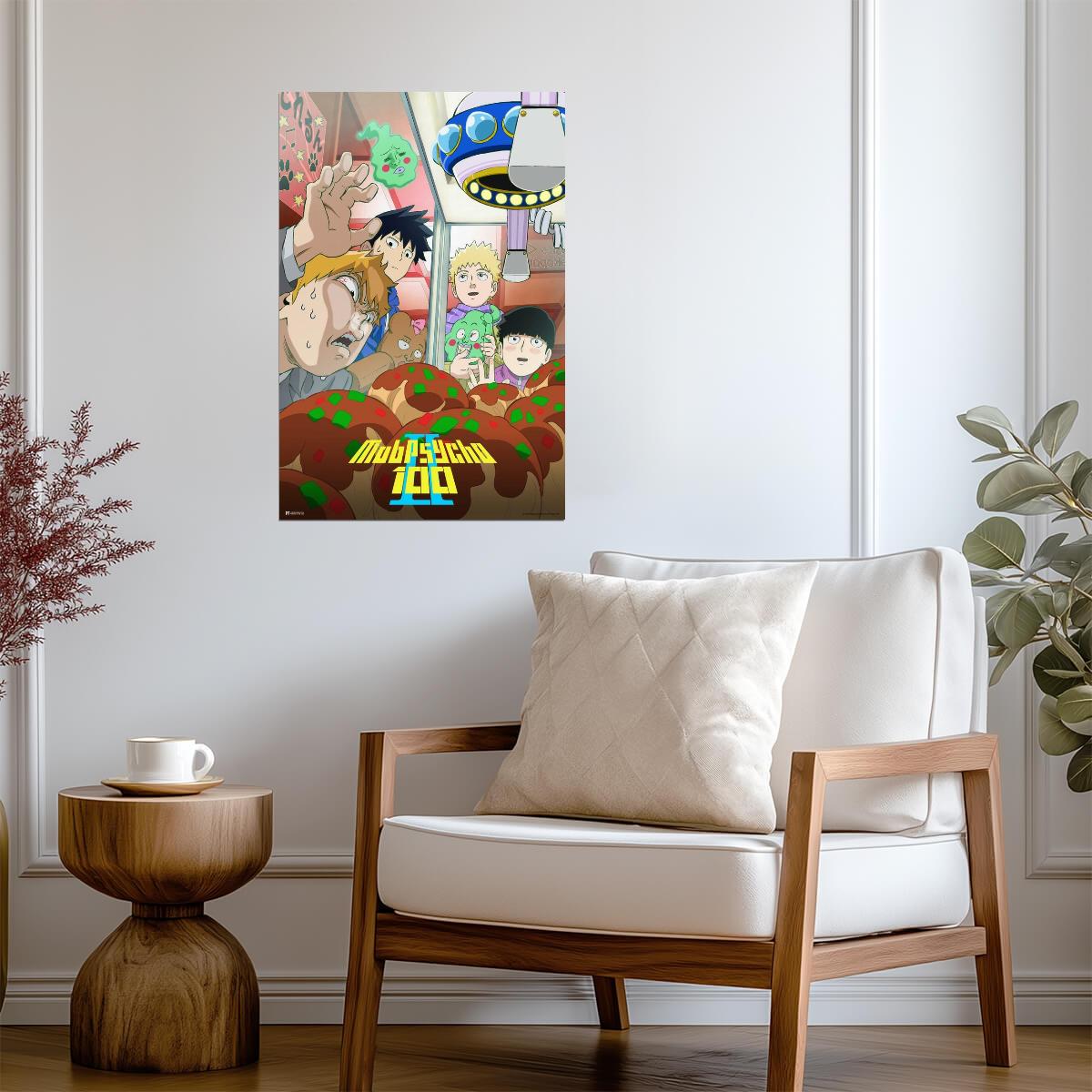 Mob Psycho 100 Claw Machine Art | Anime Poster | Shonen Manga Decor