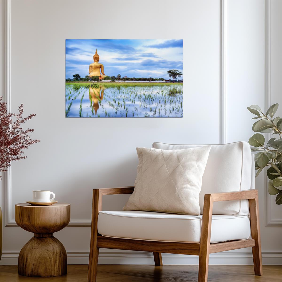 The Great Buddha of Thailand | Ang Thong Landmark Photography | Religious Statue Poster - Photography Poster