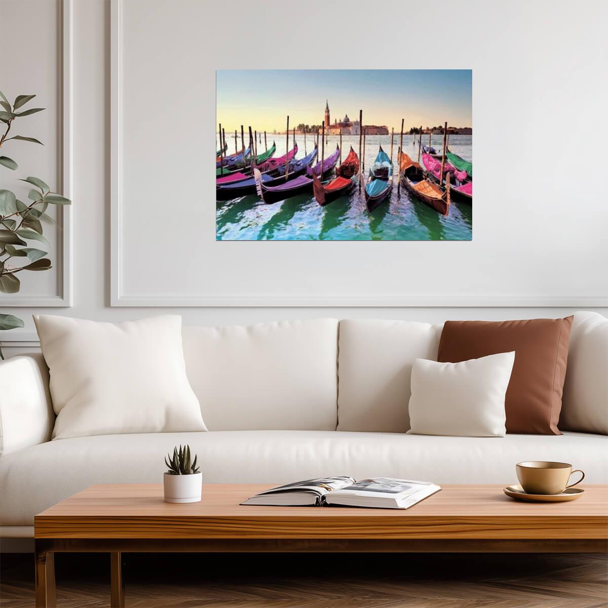 Gondolas in Venice Italy | Cityscape Photography | European Travel Poster - Photography Poster