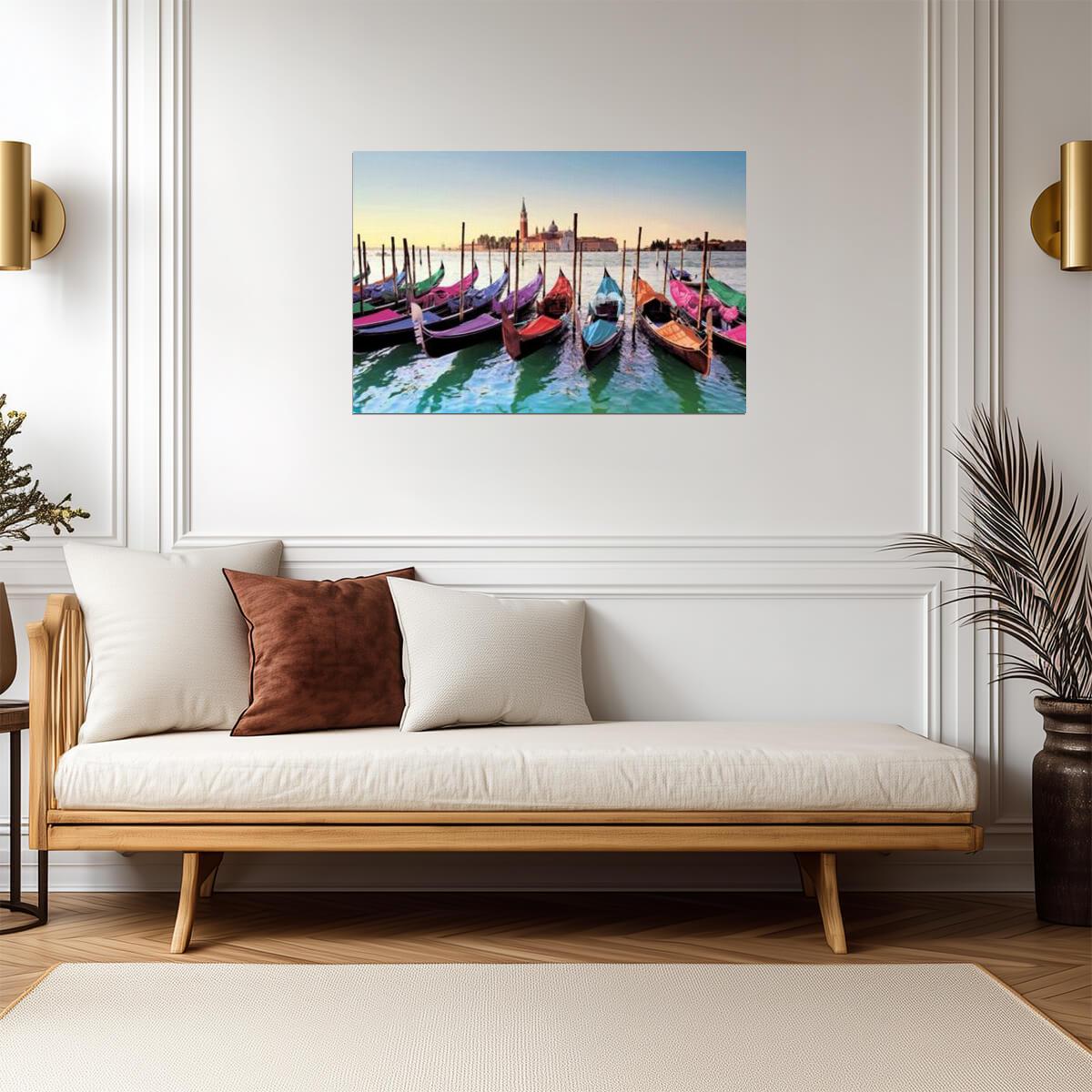 Gondolas in Venice Italy | Cityscape Photography | European Travel Poster - Photography Poster