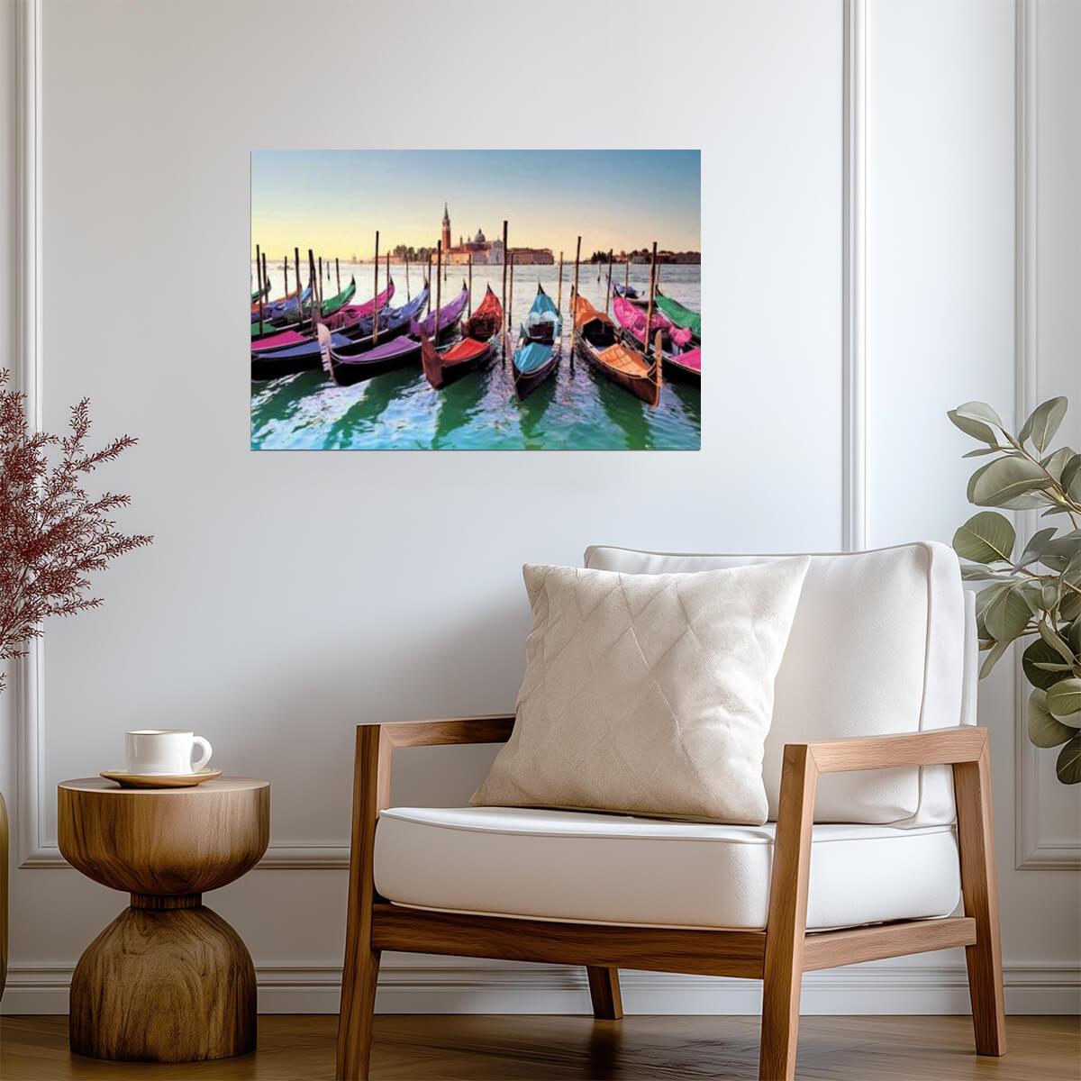 Gondolas in Venice Italy | Cityscape Photography | European Travel Poster - Photography Poster