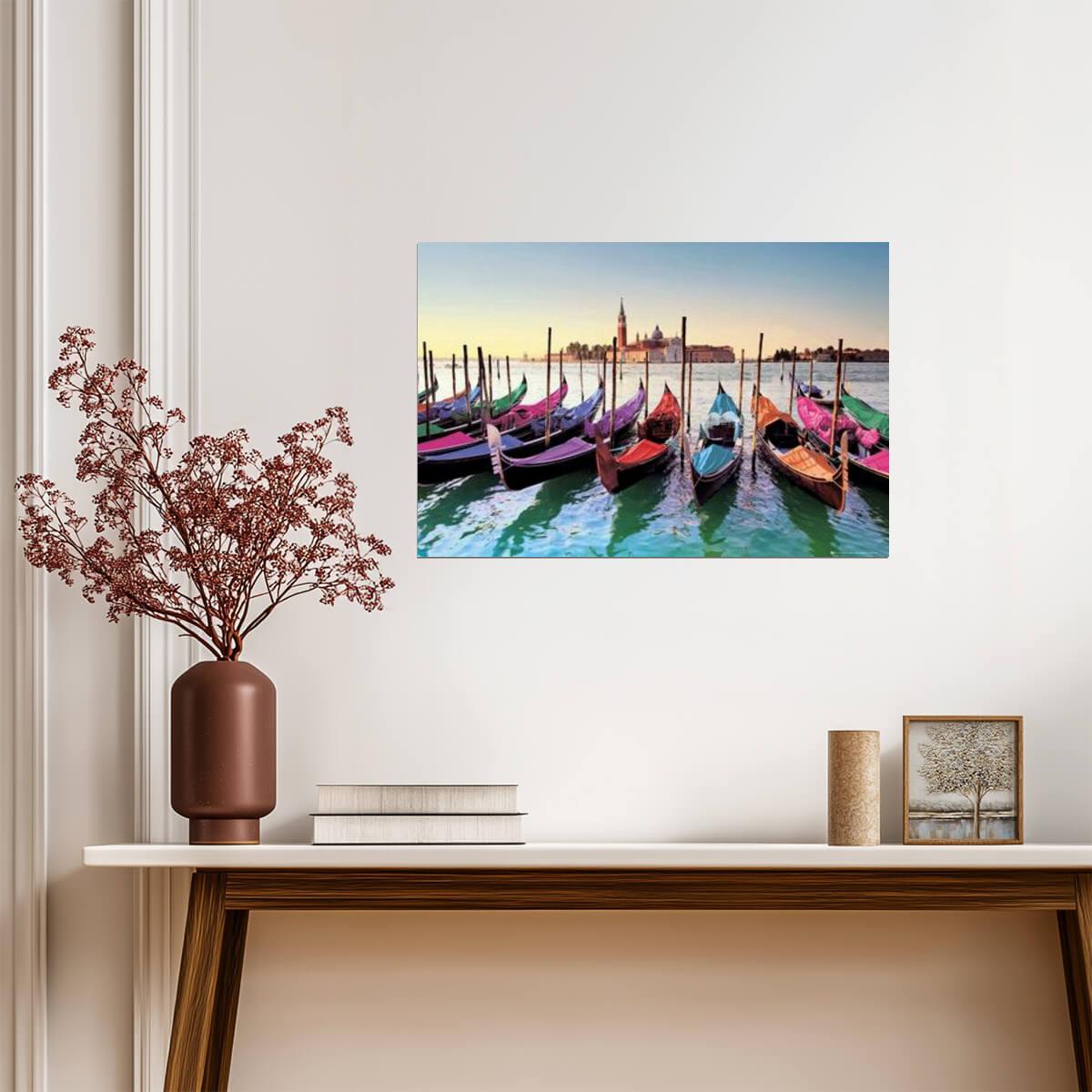 Gondolas in Venice Italy | Cityscape Photography | European Travel Poster - Photography Poster