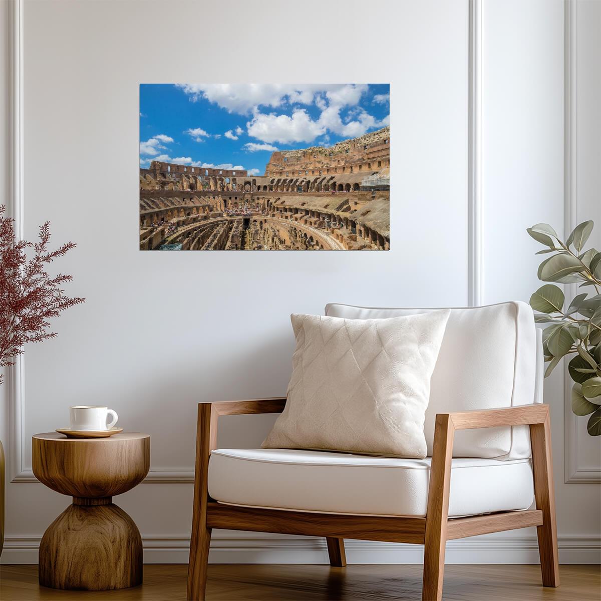 The Colosseum in Rome Italy | Ancient Roman Landmark Photography | Historical Poster - Photography Poster
