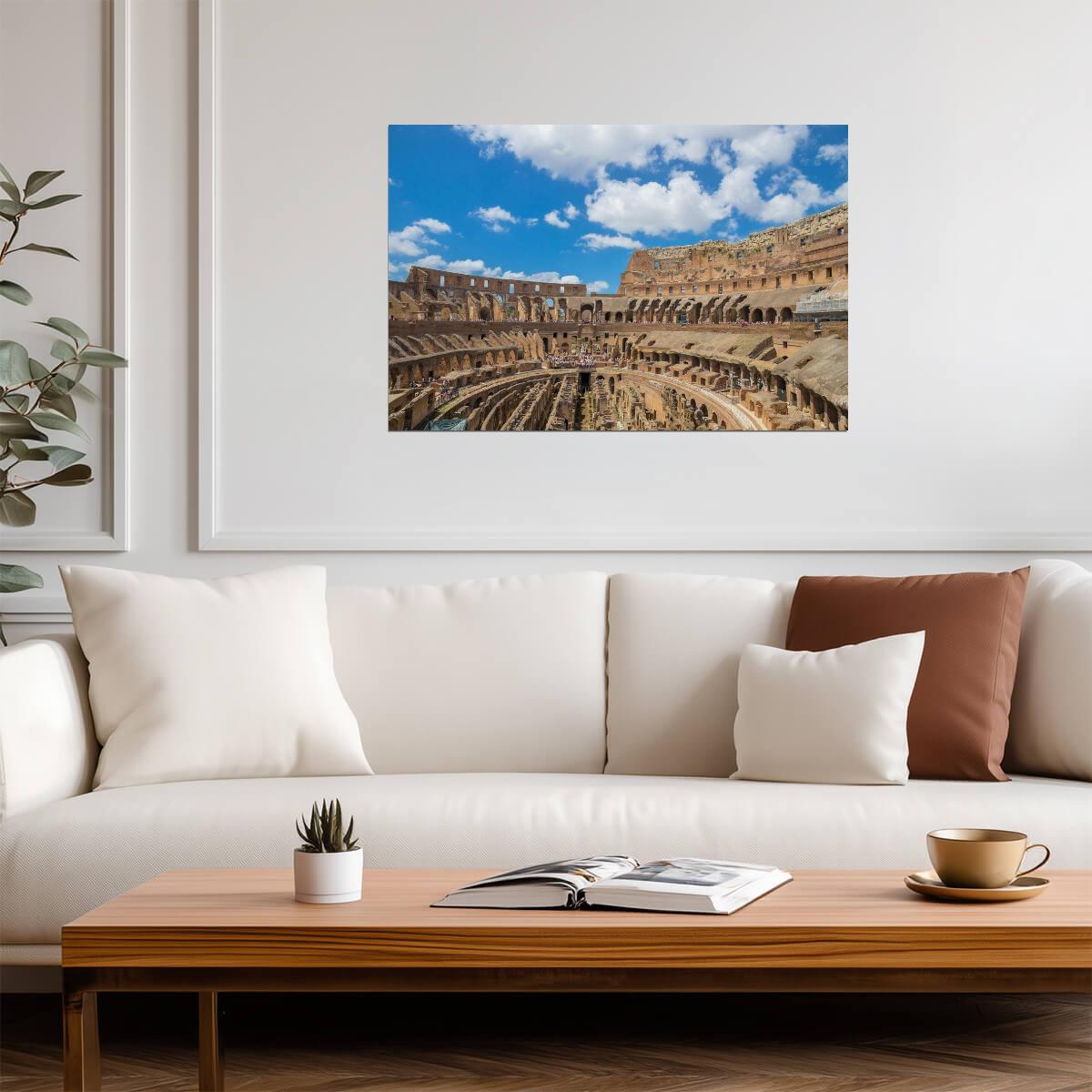 The Colosseum in Rome Italy | Ancient Roman Landmark Photography | Historical Poster - Photography Poster