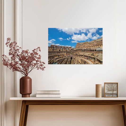 The Colosseum in Rome Italy | Ancient Roman Landmark Photography | Historical Poster - Photography Poster
