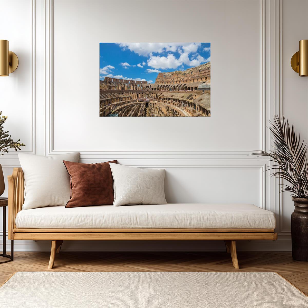 The Colosseum in Rome Italy | Ancient Roman Landmark Photography | Historical Poster - Photography Poster