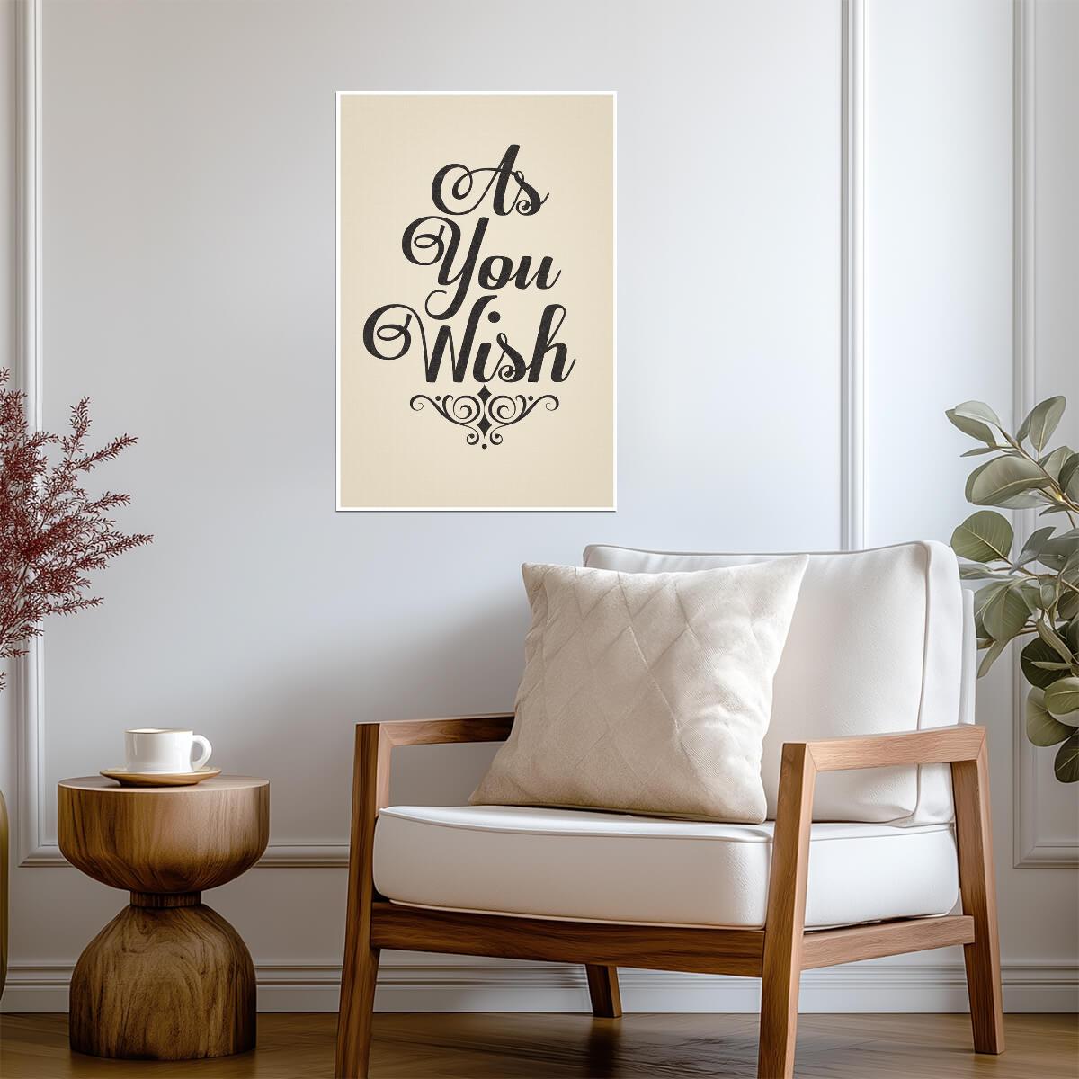 The Princess Bride | "As You Wish" Quote Poster - Movies & TV Poster