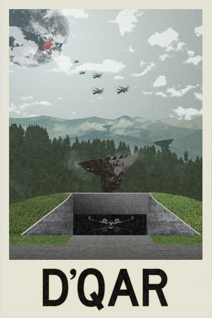 Star Wars D'Qar Rebellion Base | Minimalist Fantasy Travel Poster - Movies & TV Poster
